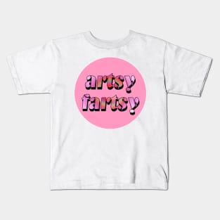 artsy fartsy pink Kids T-Shirt